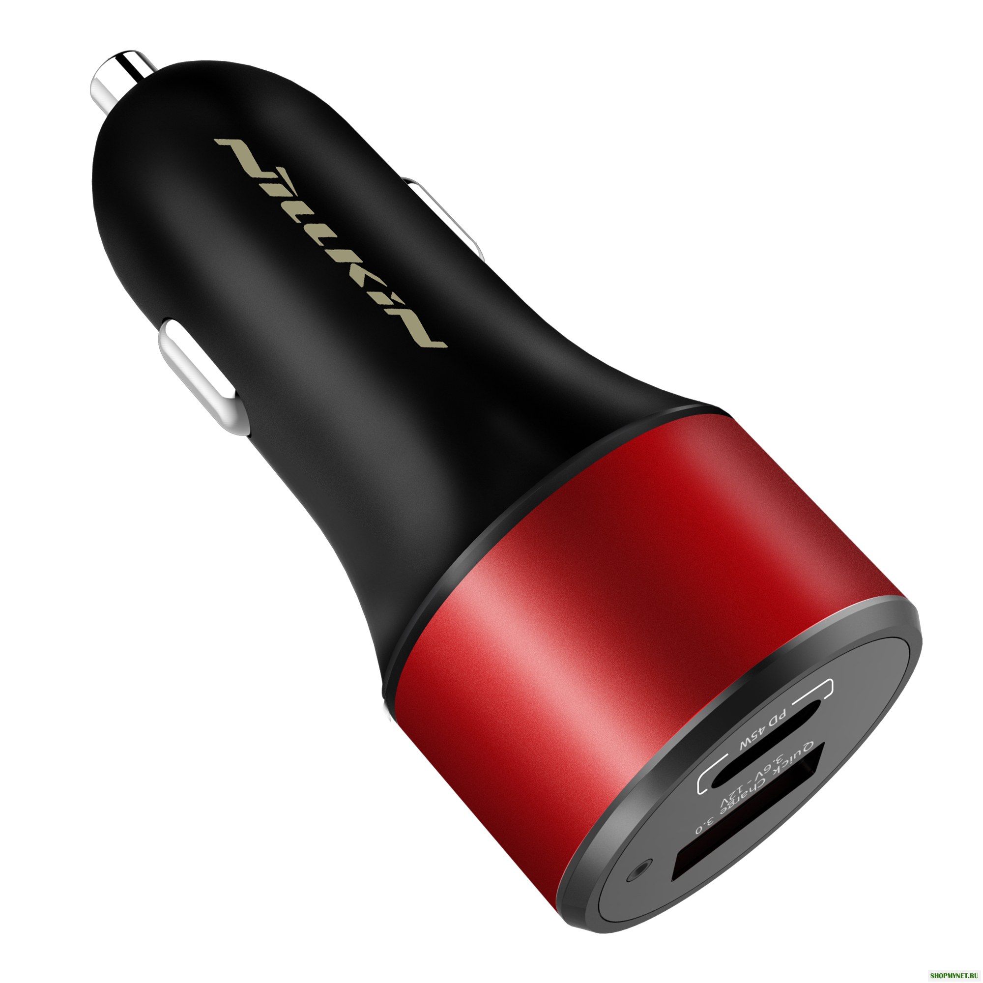 NILLKIN DUOS Fast Авто Зарядное устройство Быстрая зарядка 3.0 45W PD Dual USB Авто Зарядное устройство для Samsung S9 Xiaomi