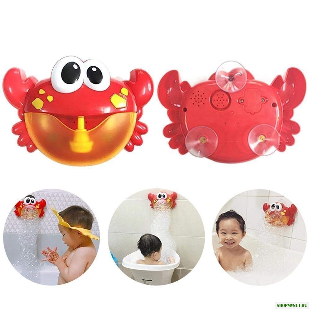 Большие крабы Bubble Machine Tub Автоматический Bubble Maker Blower 35 Музыкальные песни Игрушка Bubble Blower